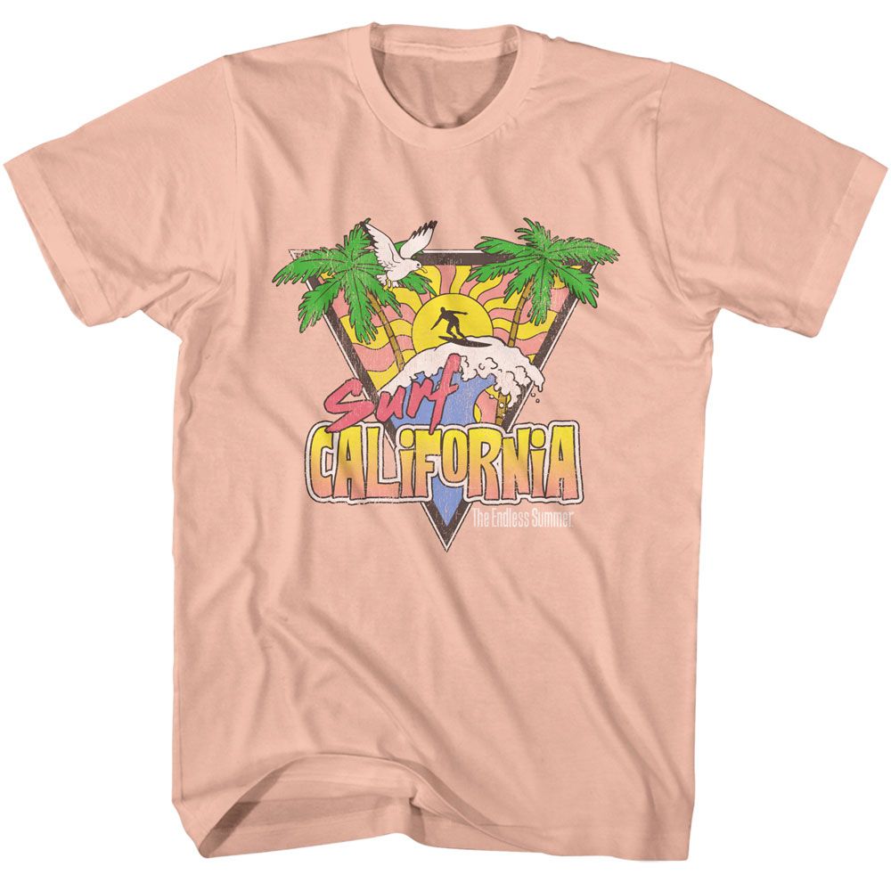 BRUCE BROWN FILMS-BBF SURF CALIFORNIA-PEACH ADULT S/S TSHIRT