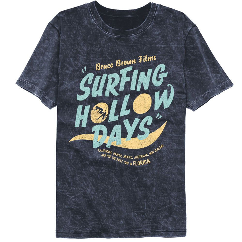 BRUCE BROWN FILMS-BBF HOLLOW DAYS-MINERAL WASH NAVY ADULT S/S TSHIRT