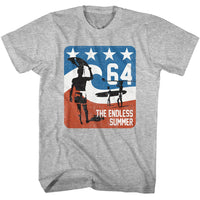 Thumbnail for BRUCE BROWN FILMS-BBF ENDLESS SUMMER AMERICANA-GRAY HEATHER ADULT S/S TSHIRT