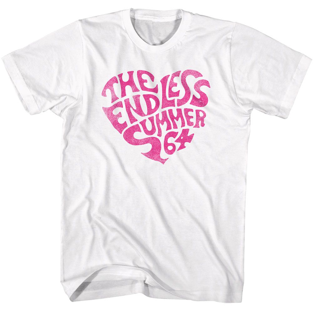 BRUCE BROWN FILMS-BBF ENDLESS SUMMER HEART-WHITE ADULT S/S TSHIRT