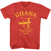 Thumbnail for BRUCE BROWN FILMS-BBF GHANA PERFECT WAVE-RED HEATHER ADULT S/S TSHIRT