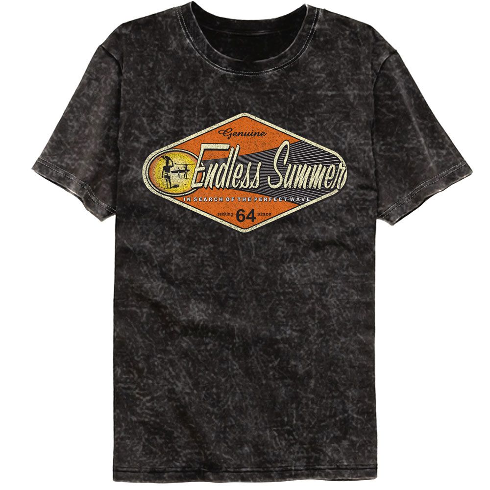 BRUCE BROWN FILMS-BBF GENUINE ENDLESS SUMMER-MINERAL WASH BLACK ADULT S/S TSHIRT
