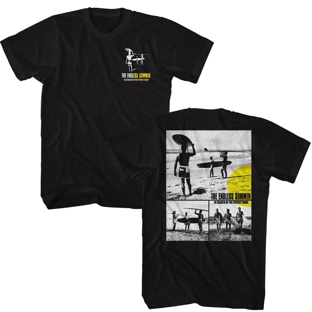 BRUCE BROWN FILMS-BBF BW SURFER BOY PHOTOS-BLACK ADULT S/S TSHIRT