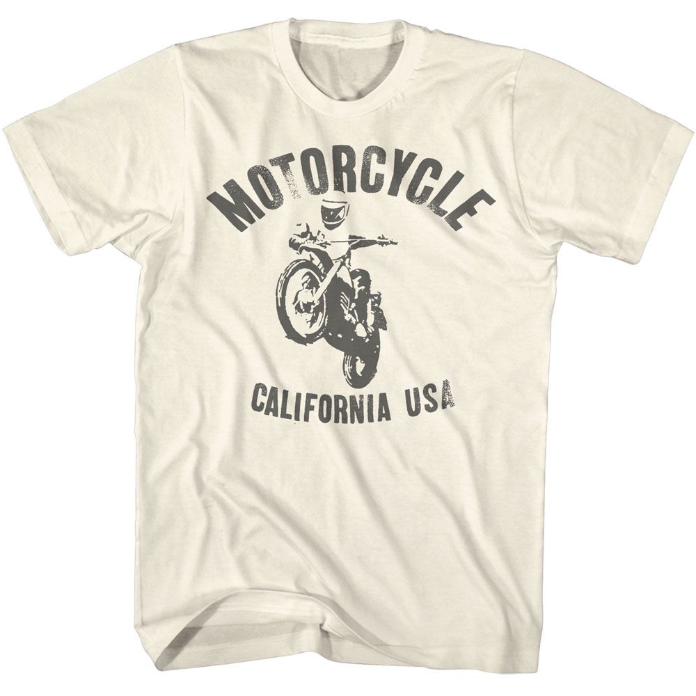 BRUCE BROWN FILMS-BBF MOTO CALI USA-NATURAL ADULT S/S TSHIRT