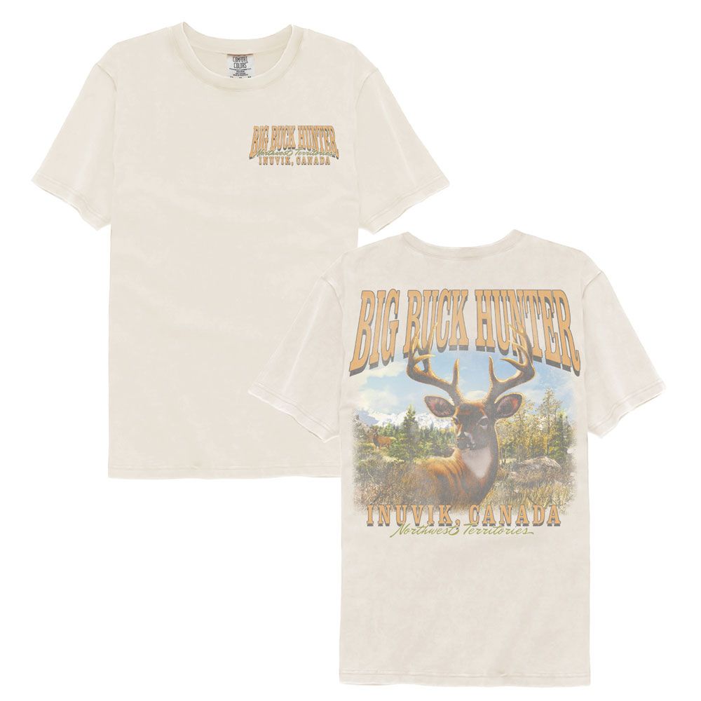 BIG BUCK HUNTER-BIG BUCK HUNTER INUVIK CANADA F B-IVORY ADULT S/S COMFORT COLOR TSHIRT