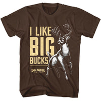 Thumbnail for BIG BUCK HUNTER-BIG BUCK HUNTER I LIKE BIG BUCKS-DARK CHOCOLATE ADULT S/S TSHIRT