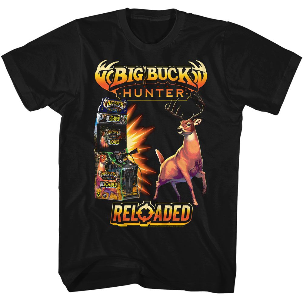 BIG BUCK HUNTER-BIG BUCK HUNTER RELOADED CABINET-BLACK ADULT S/S TSHIRT