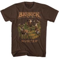Thumbnail for BIG BUCK HUNTER-BIG BUCK HUNTER MULTIPLE BUCKS-DARK CHOCOLATE ADULT S/S TSHIRT