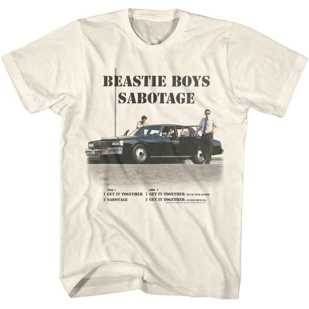BEASTIE BOYS-BEASTIE BOYS SABOTAGE-NATURAL ADULT S/S TSHIRT