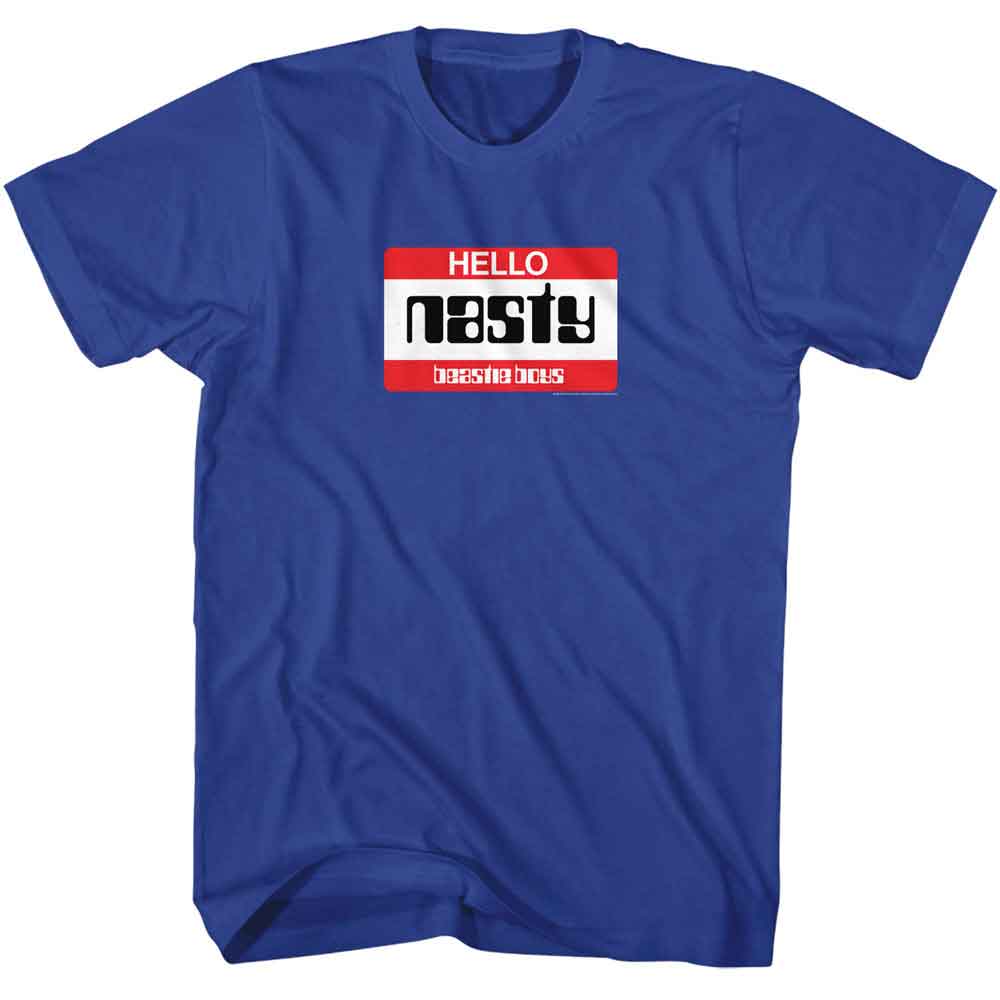 BEASTIE BOYS-BEASTIE BOYS HELLO NASTY NAMETAG-ROYAL ADULT S/S TSHIRT