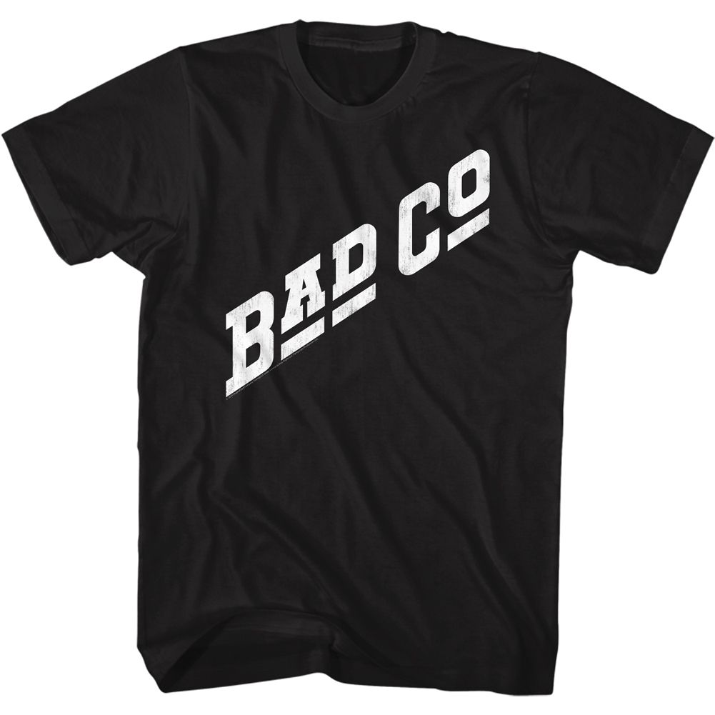 BAD COMPANY-WHITELOGO-BLACK ADULT S/S TSHIRT