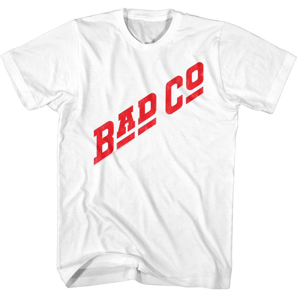 BAD COMPANY-REDLOGO-WHITE ADULT S/S TSHIRT