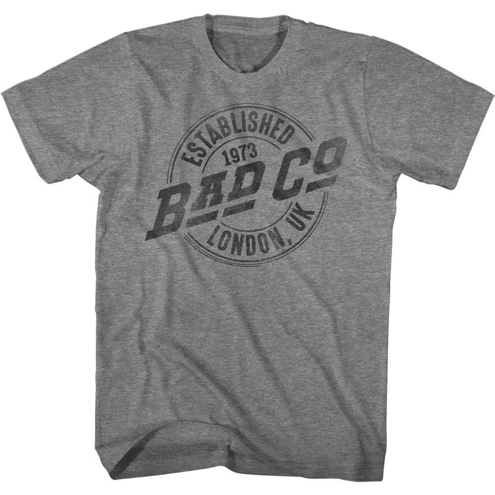 BAD COMPANY-FADEDLOGO-GRAPHITE HEATHER ADULT S/S TSHIRT