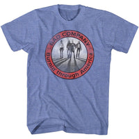 Thumbnail for BAD COMPANY-BURNING CIRCLE-LIGHT BLUE HEATHER ADULT S/S TSHIRT