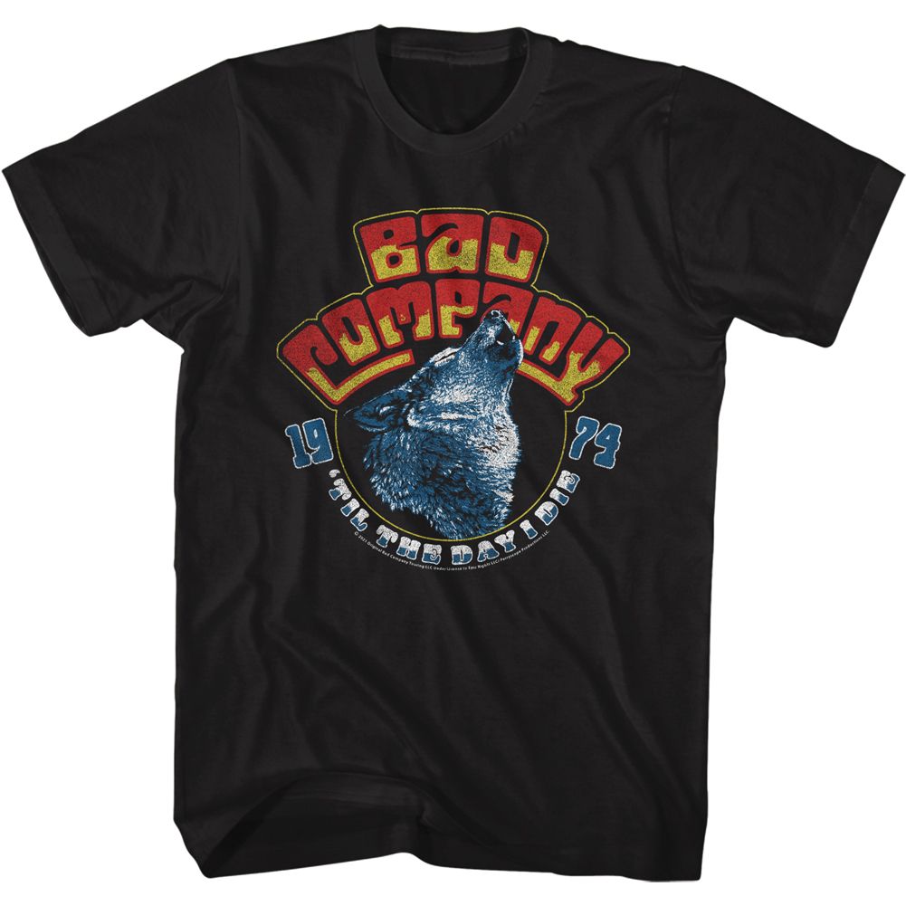 BAD COMPANY-WOLF HEAD 74-BLACK ADULT S/S TSHIRT