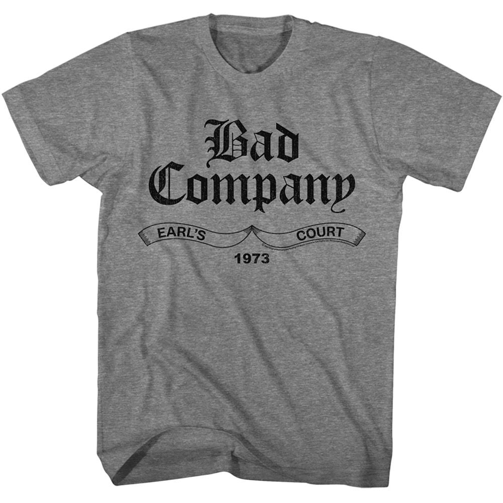 BAD COMPANY-BAD COMPANY EARLS COURT-GRAPHITE HEATHER ADULT S/S TSHIRT