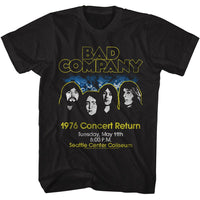 Thumbnail for BAD COMPANY-BAD COMPANY CONCERT RETURN-BLACK ADULT S/S TSHIRT