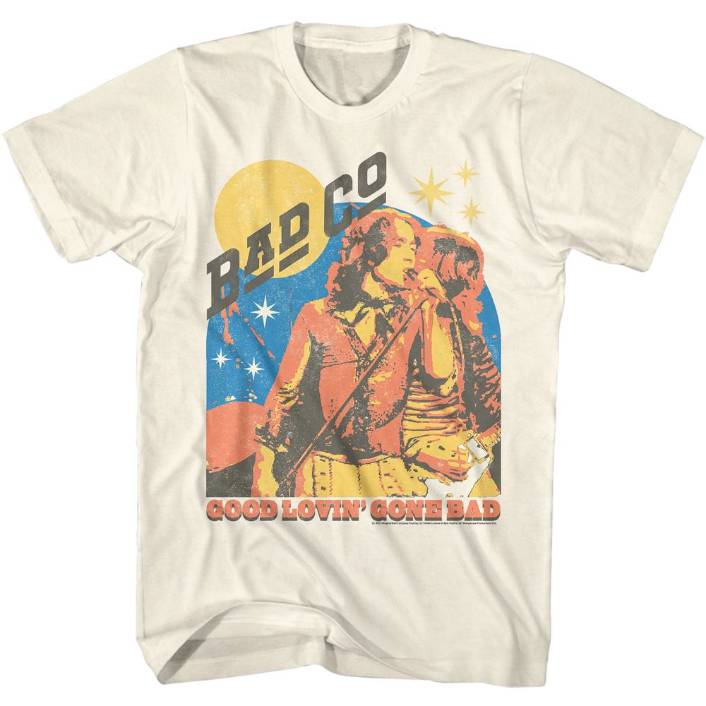 BAD COMPANY-BAD COMPANY GOOD LOVIN GONE BAD-NATURAL ADULT S/S TSHIRT