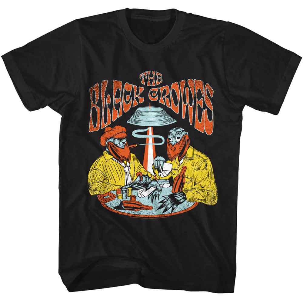 BLACK CROWES-THE BLACK CROWES POKER-BLACK ADULT S/S TSHIRT