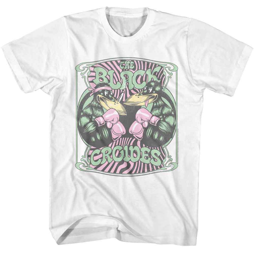 BLACK CROWES-BLACK CROWES BOXING-WHITE ADULT S/S TSHIRT
