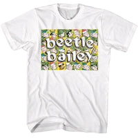 Thumbnail for BEETLE BAILEY-BEETLE SQUARES-WHITE ADULT S/S TSHIRT