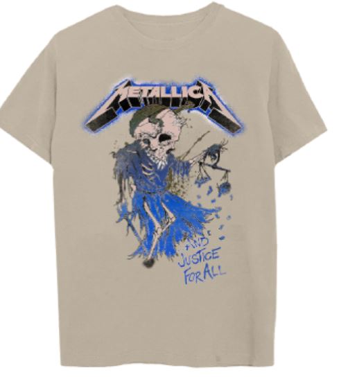 METALLICA - JUSTICE FOR ALL BEIGE TEE