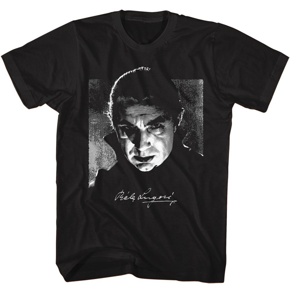BELA LUGOSI-BELA LUGOSI BW PHOTO AND SIGNATURE-BLACK ADULT S/S TSHIRT