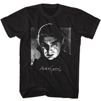 Thumbnail for BELA LUGOSI-BELA LUGOSI BW PHOTO AND SIGNATURE-BLACK ADULT S/S TSHIRT