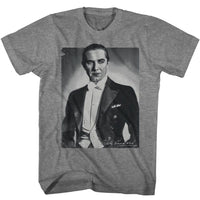 Thumbnail for BELA LUGOSI-BELA LUGOSI BW PORTRAIT-GRAPHITE HEATHER ADULT S/S TSHIRT