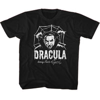 Thumbnail for BELA LUGOSI-BELA LUGOSI CREEPY WEB MONOCHROME-BLACK YOUTH S/S TSHIRT