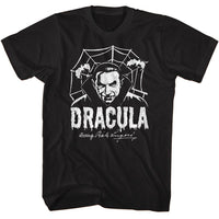Thumbnail for BELA LUGOSI-BELA LUGOSI CREEPY WEB MONOCHROME-BLACK ADULT S/S TSHIRT