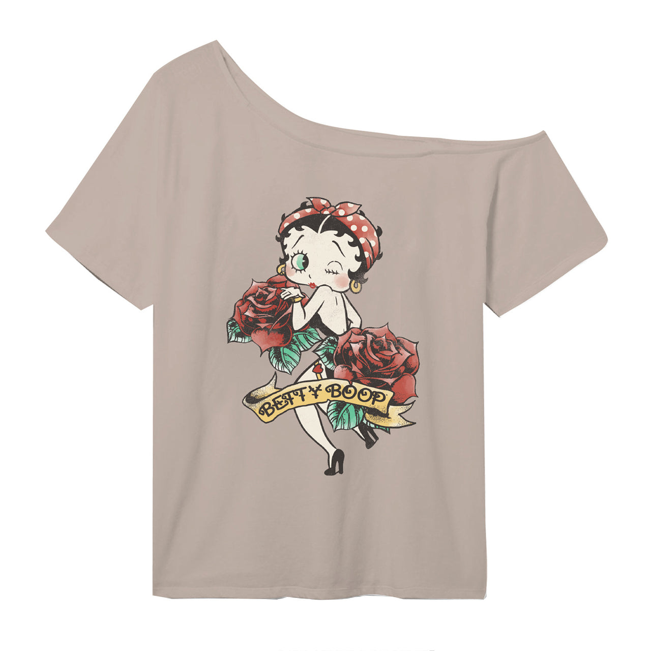 Betty Boop Off Shoulder S/S Juniors Tee