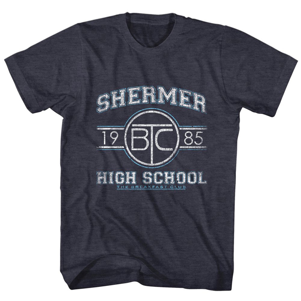 BREAKFAST CLUB-SHERMER HS-NAVY HEATHER ADULT S/S TSHIRT