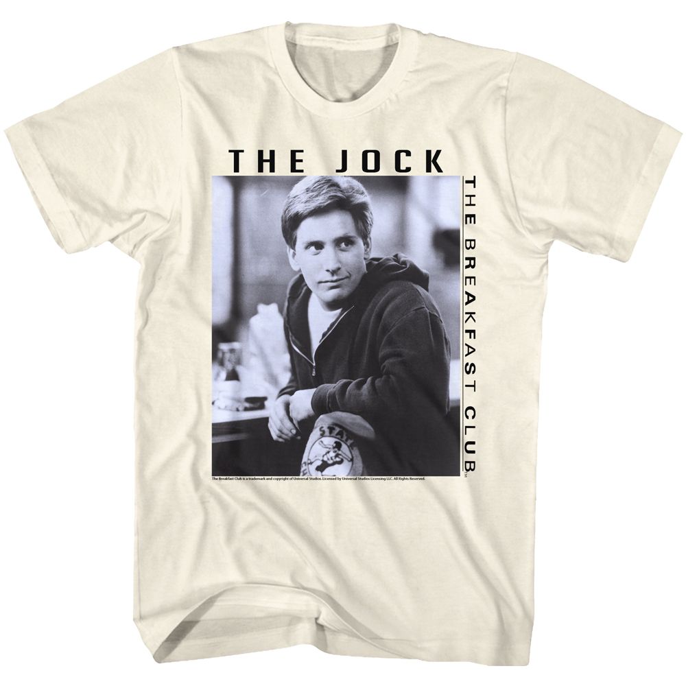 BREAKFAST CLUB-THE JOCK-NATURAL ADULT S/S TSHIRT
