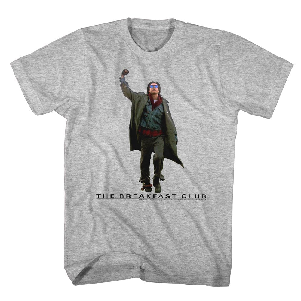 BREAKFAST CLUB-FIST PUMP CUT OUT-GRAY HEATHER ADULT S/S TSHIRT