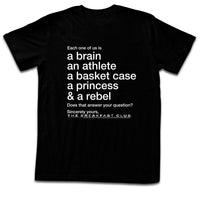 Thumbnail for BREAKFAST CLUB-BREAKFAST CLUB QUESTION-BLACK ADULT S/S TSHIRT