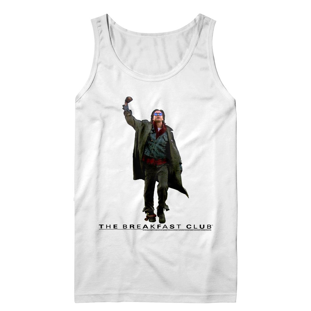 BREAKFAST CLUB-FIST PUMP CUT OUT-WHITE ADULT TANK