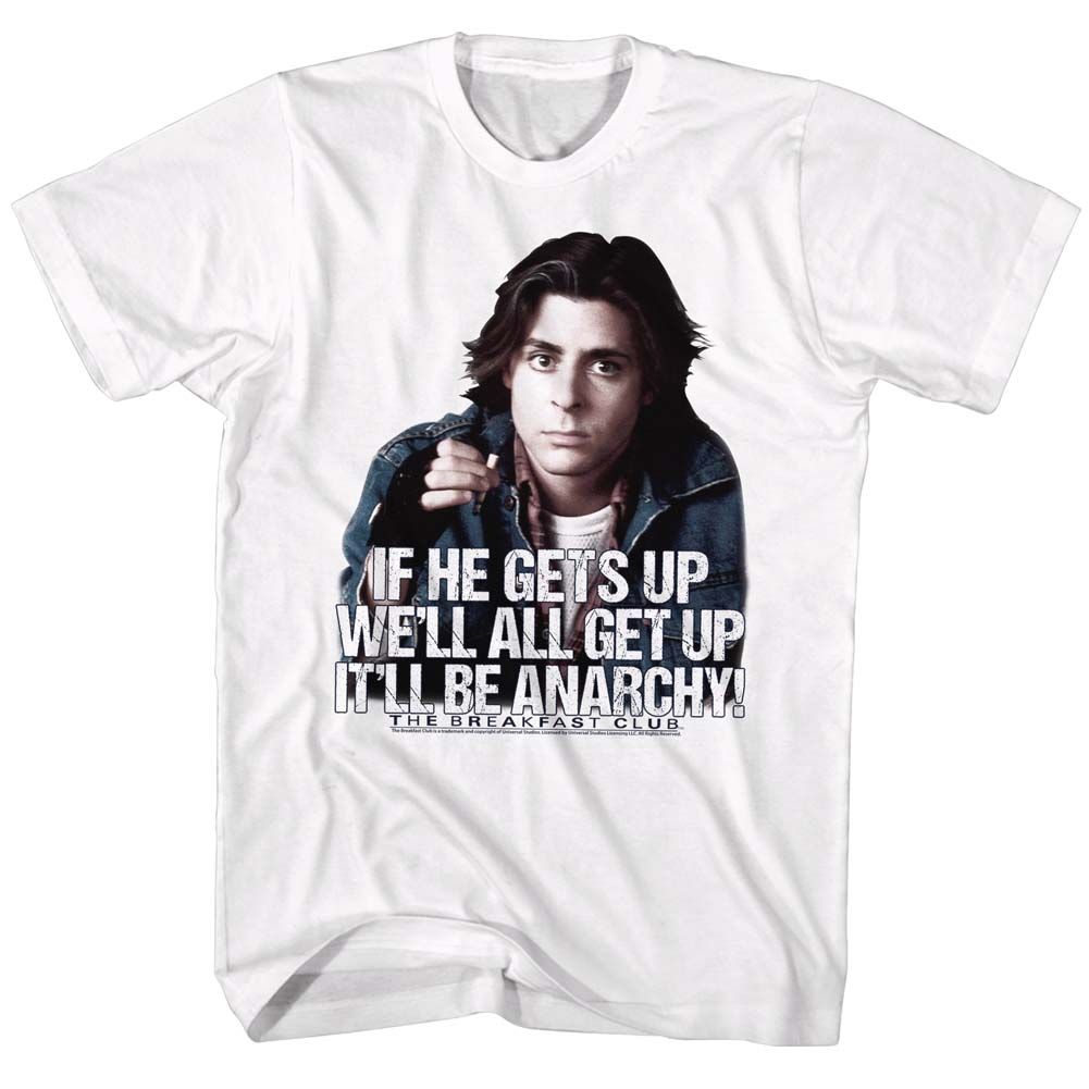 BREAKFAST CLUB-ANARCHY-WHITE ADULT S/S TSHIRT