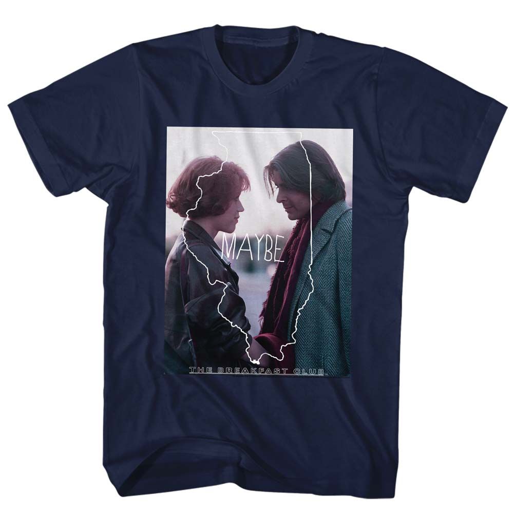 BREAKFAST CLUB-MAYBE-NAVY ADULT S/S TSHIRT