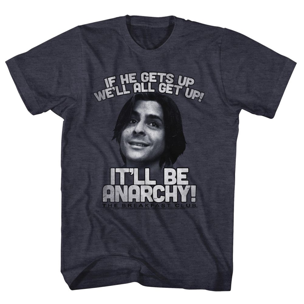 BREAKFAST CLUB-ANARCHY-NAVY HEATHER ADULT S/S TSHIRT