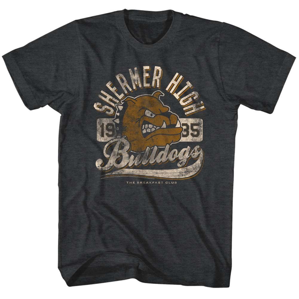 BREAKFAST CLUB-BULLDOG-BLACK HEATHER ADULT S/S TSHIRT