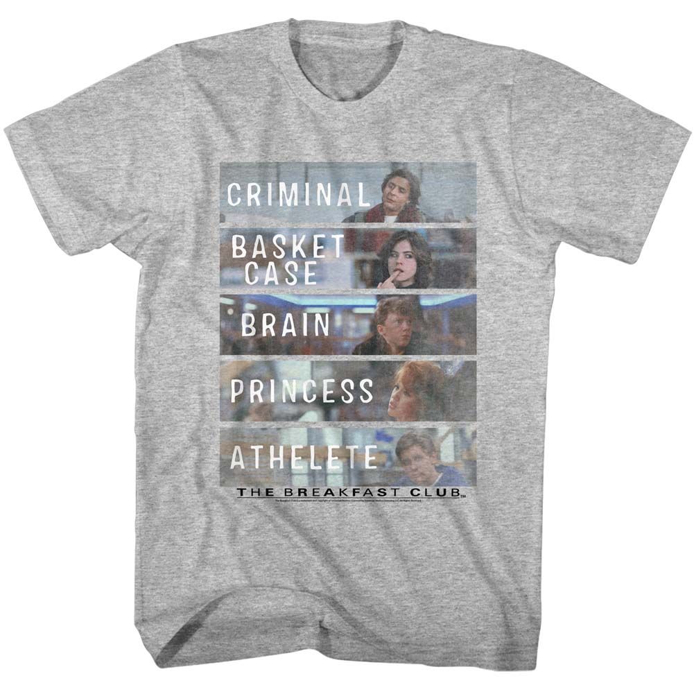BREAKFAST CLUB-BF CLUB-GRAY HEATHER ADULT S/S TSHIRT