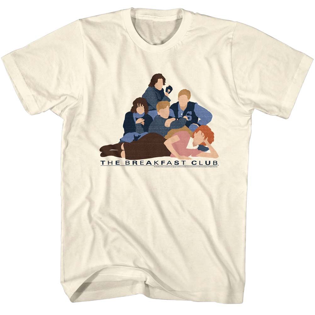 BREAKFAST CLUB-VECTOR CLUB-NATURAL ADULT S/S TSHIRT