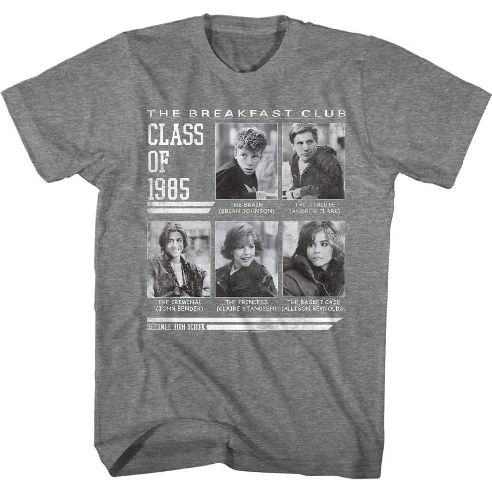 BREAKFAST CLUB-CLASS 85 YEARBOOK-GRAPHITE HEATHER ADULT S/S TSHIRT