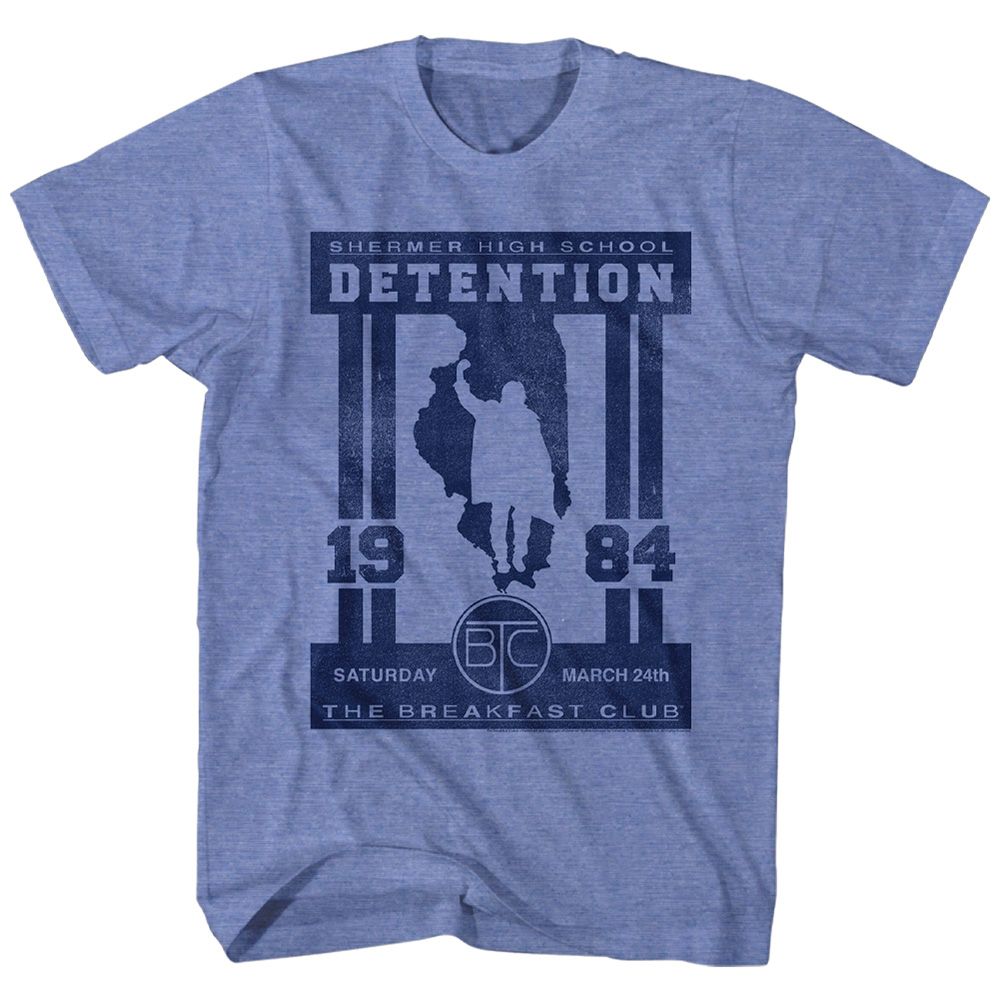 BREAKFAST CLUB-DETENTION-LIGHT BLUE HEATHER ADULT S/S TSHIRT