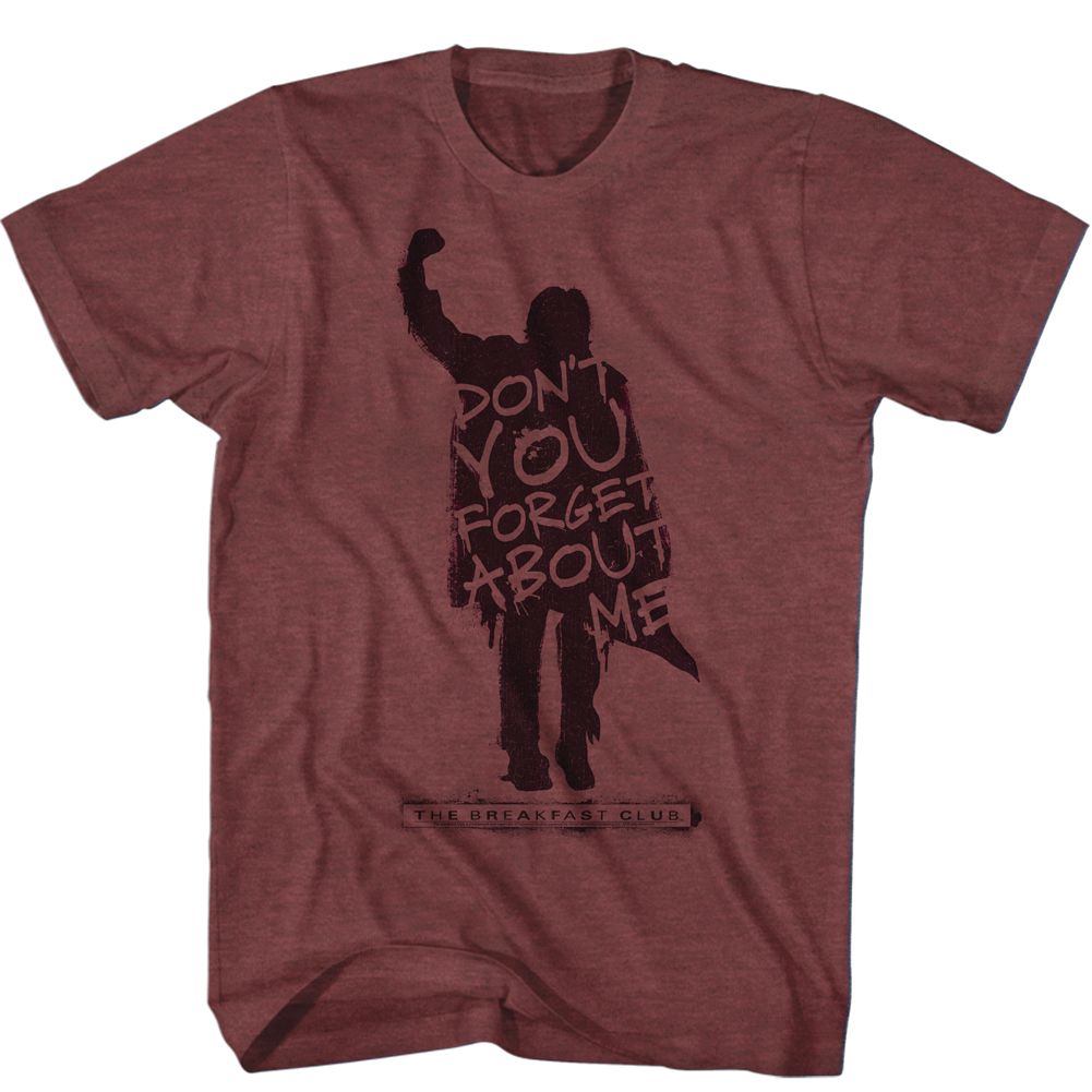 BREAKFAST CLUB-NEVERFORGET- VINTAGE MAROON HEATHER ADULT S/S TSHIRT