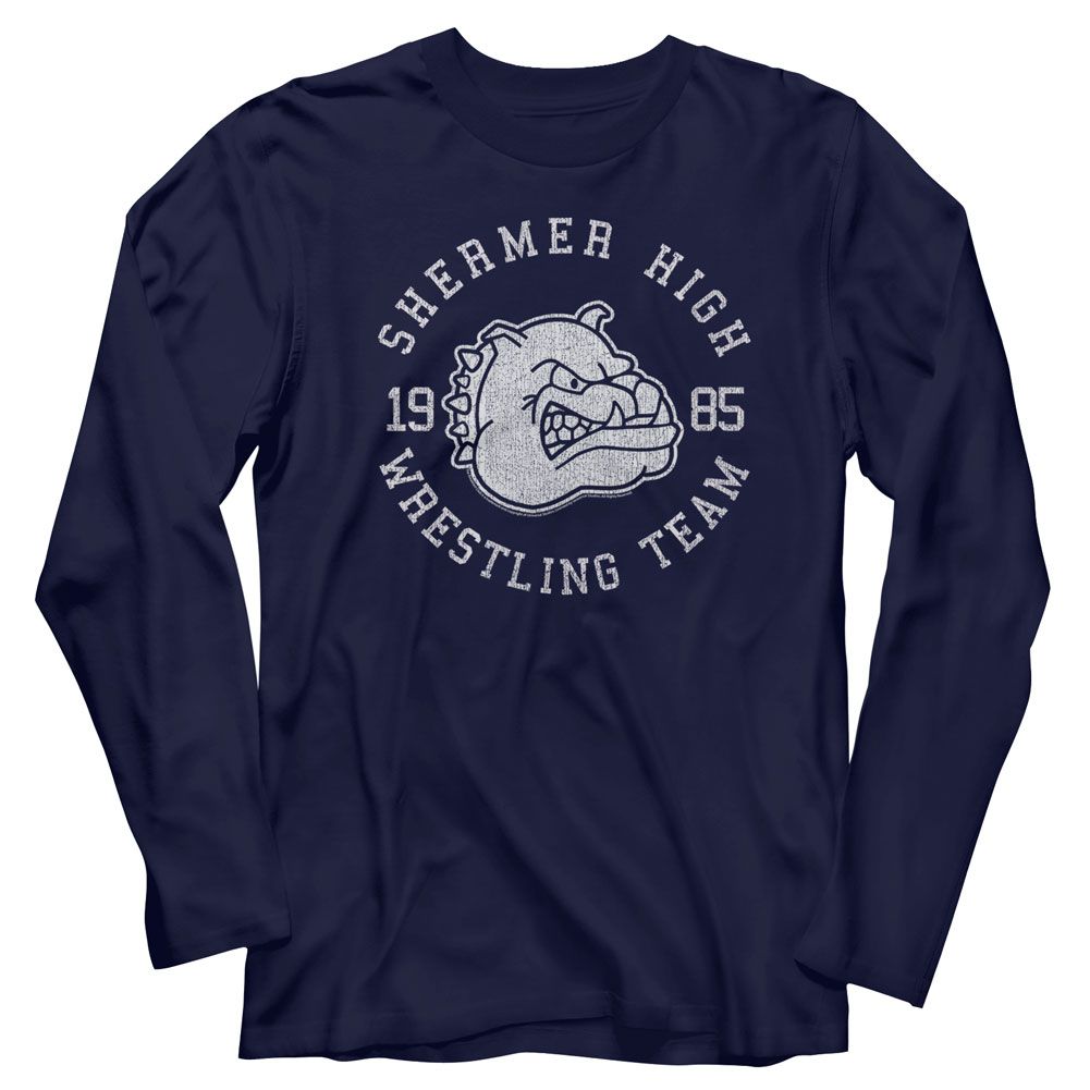 BREAKFAST CLUB-WRESTLING TEAM-NAVY ADULT L/S TSHIRT