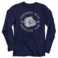 Thumbnail for BREAKFAST CLUB-WRESTLING TEAM-NAVY ADULT L/S TSHIRT