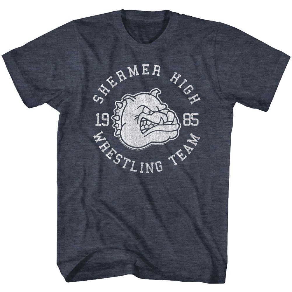 BREAKFAST CLUB-WRESTLING TEAM-NAVY HEATHER ADULT S/S TSHIRT
