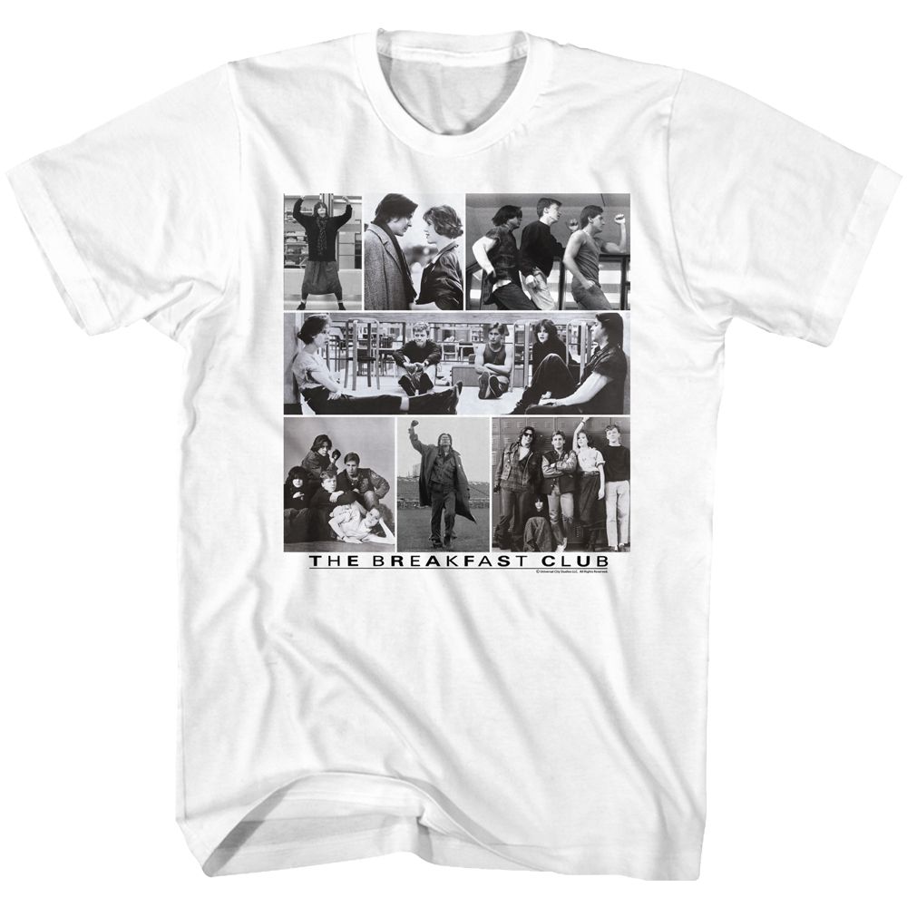 BREAKFAST CLUB-COLLAGE-Y-WHITE ADULT S/S TSHIRT